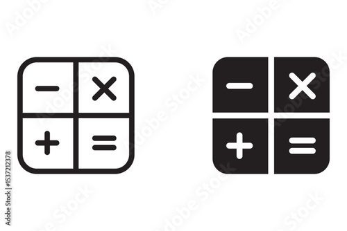 calculator icon set. calculator logo for device. eps