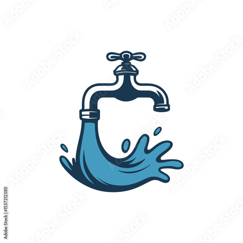 Unique plumbing service logo Modern and minimalist vector and abstract logo