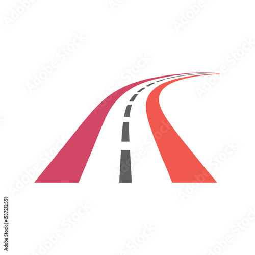 Unique road logo Modern and minimalist vector and abstract logo