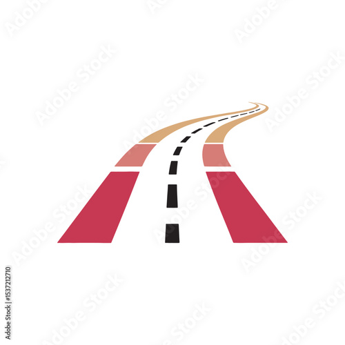 Unique road logo Modern and minimalist vector and abstract logo