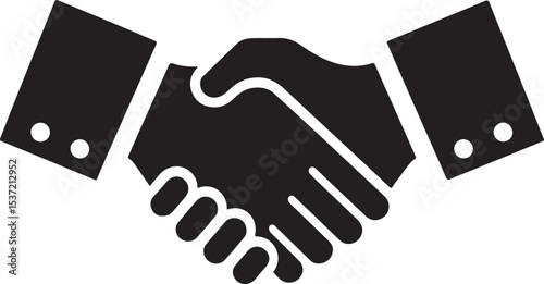 Handshake vector illustration showing agreement and partnership in business concept
