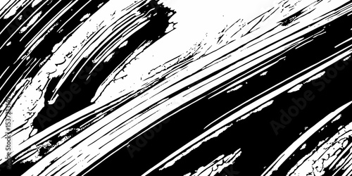 Abstract surface dust and rough dirty wall abstract modern art design Black and white grunge wide banner format background with copy space for text