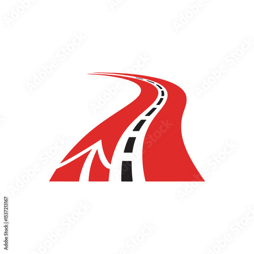 Unique road logo Modern and minimalist vector and abstract logo