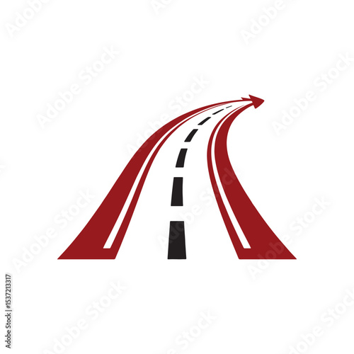 Unique road logo Modern and minimalist vector and abstract logo