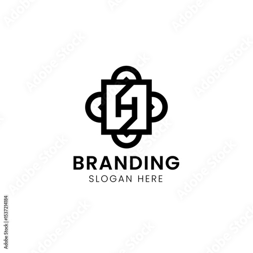 Iconic and symbolic letter H logo template.
