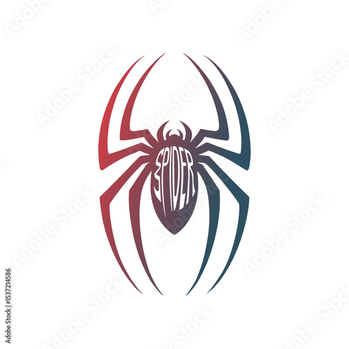 Unique spider logo Modern and minimalist vector and abstract logo