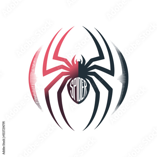 Unique spider logo Modern and minimalist vector and abstract logo