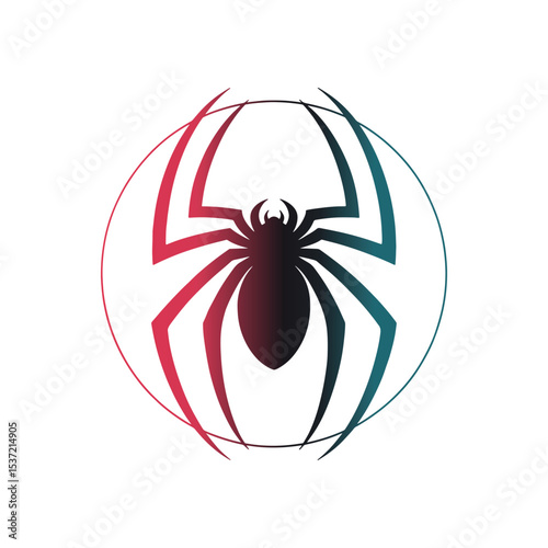 Unique spider logo Modern and minimalist vector and abstract logo