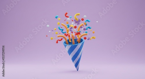 Confetti Popper with Colorful Celebration