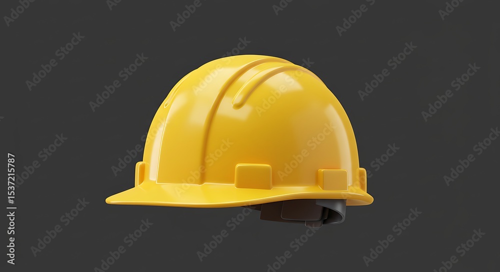 Fototapeta premium Yellow Hard Hat Construction Safety Equipment