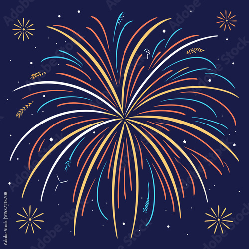 fireworks over the night sky