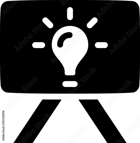 Idea board creativity innovation icon. Silhouette style.