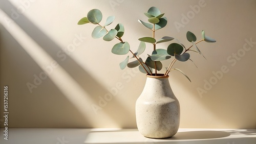 Photorealistic image of speckled cream ceramic mug