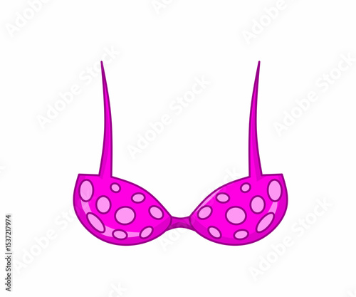 pink bra isolated on white