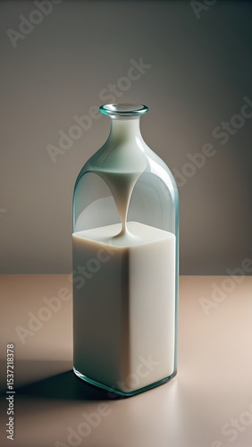Milk minimalism photography concept