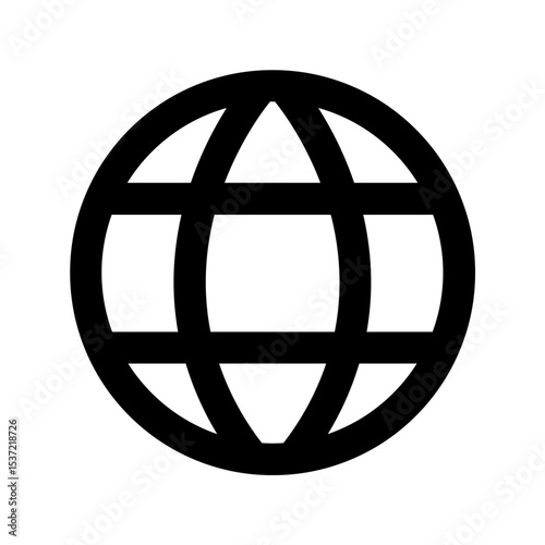 ネットワーク、インターネットを表す地球のアイコン