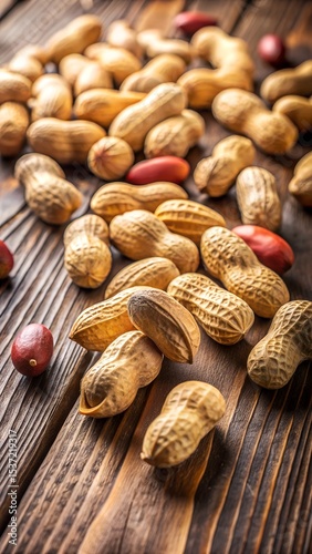 Peanuts scattered on the table