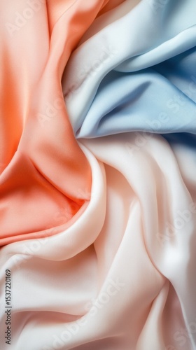 Softly Draped Silk in Pastel Hues