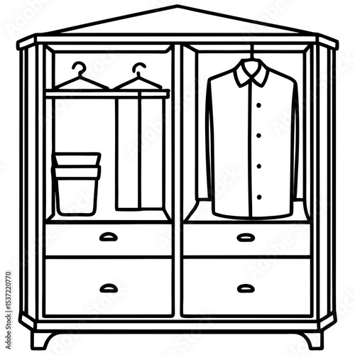 Modern Wardrobe Icon on White