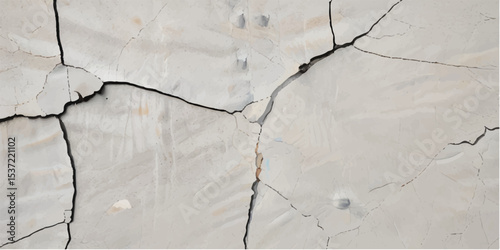 Cracked Cement Surface with Gray Concrete Finish – Grungy Textured Background for Architectural and Industrial Use

