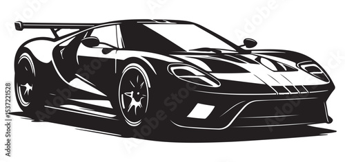 Sleek Sports Car Vector Illustration Supercar Automotive Design