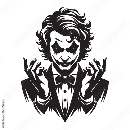 Joker vector artwork of madness and mayhem illustration