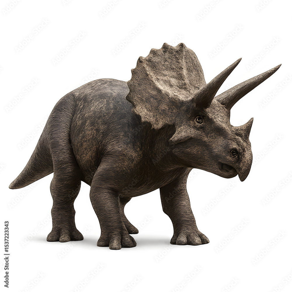 Fototapeta premium Triceratops Dinosaur Model Render