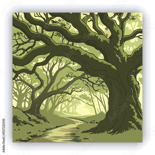 Hollow tree trunk with a large hole at the base. Large opening at the base of a trunk. Darkness inside a tree and mysteries of the forest. Old tree with large hollow cave inside, potential animal den.