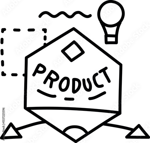 Illustration of product development sketch design for your next innovative idea and business strategy brainstorming session vector