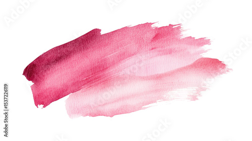 A pale red brush stroke isolated on white or transparent background, png clipart, design element. Easy to place on any other background.
