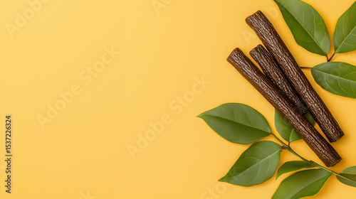 cinnamon sticks on a wooden background