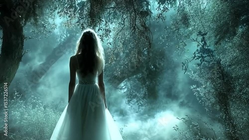 Enigmatic Woman in a Mystical Forest