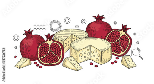 Pomegranate and Cheese Delight A Sweet and Savory Treat