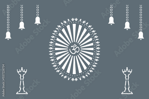 Om Jali design, Om cnc cut jali, corian jali for Temple Mandir door Window etc.