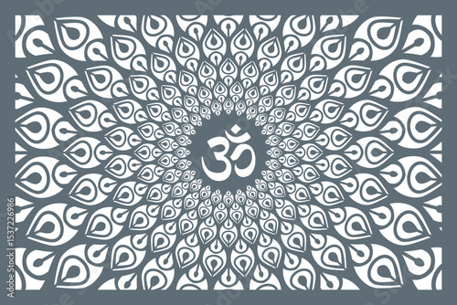 Om Jali design, Om cnc cut jali, corian jali for Temple Mandir door Window etc.