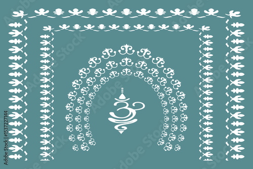 Om Jali design, Om cnc cut jali, corian jali for Temple Mandir door Window etc.