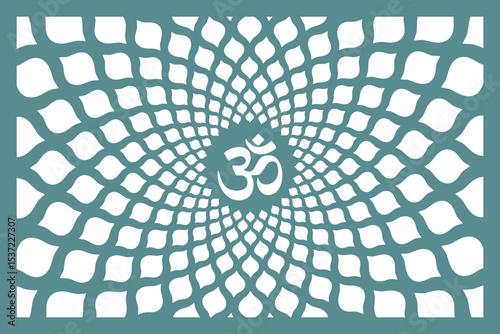Om Jali design, Om cnc cut jali, corian jali for Temple Mandir door Window etc.