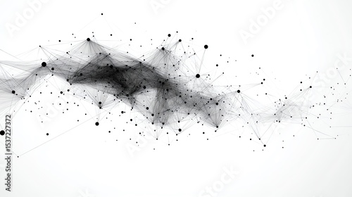 Abstract Network Connections on White Background