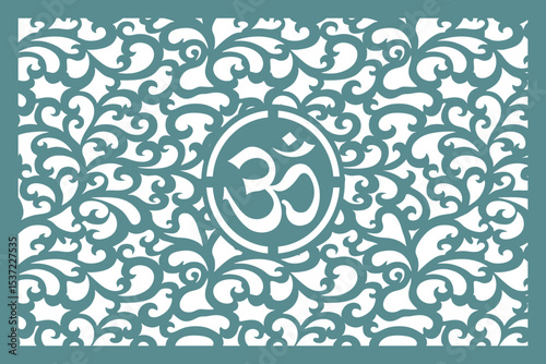 Om Jali design, Om cnc cut jali, corian jali for Temple Mandir door Window etc.