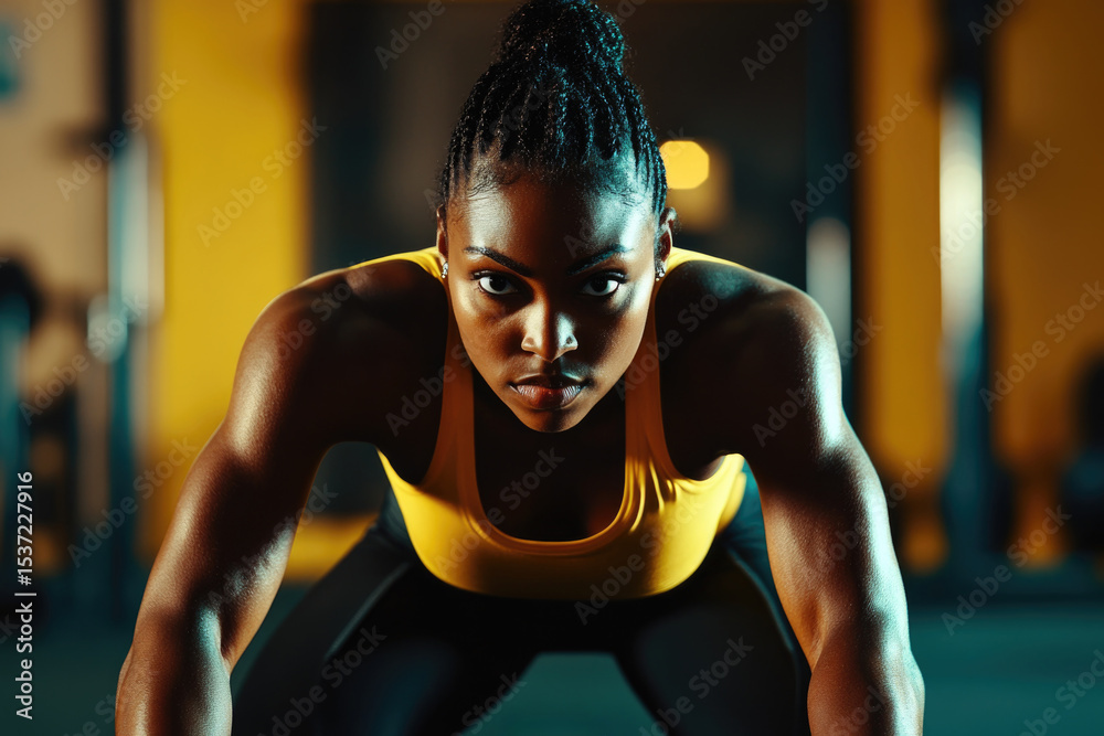 Fototapeta premium Female Athlete in Gym
