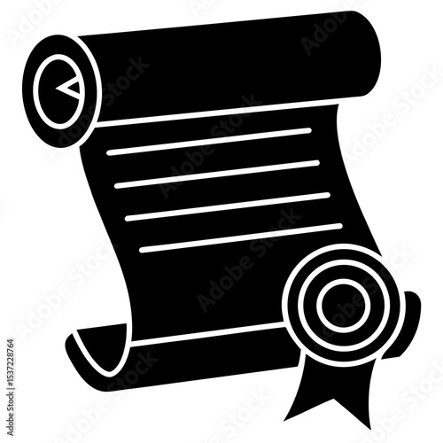 vector illustration of an old fashioned scroll