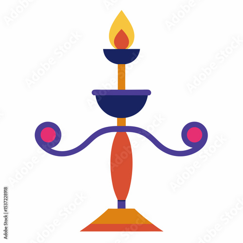 illustration of a candlestick with a candle