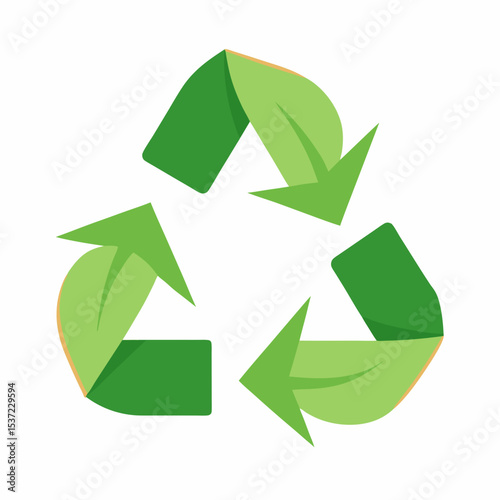 recycle symbol on green