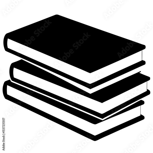 stack of books isolated