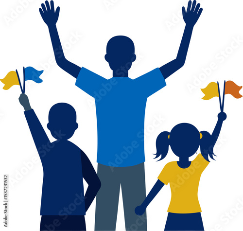 silhouette of a man with arms raised