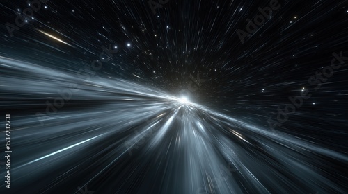 Streaks of light emanate from central source sense of speed and motion