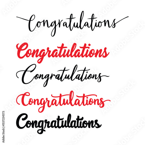 "Congratulations!" bulk lettering greeting sign.
