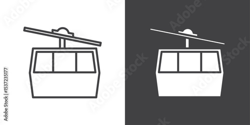 aerial tramway icon symbol illustration logo