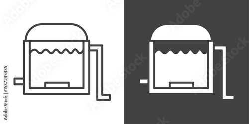 anaerobic digestion biomass icon symbol illustration logo