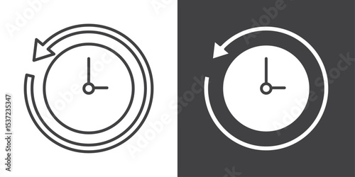 anti clockwise icon symbol illustration logo